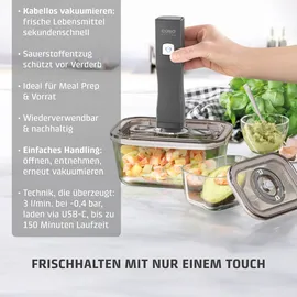 CASO Design Caso Vacu OneTouch Eco-Set Handvakuumierer inkl. Zubehör