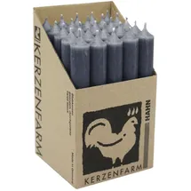 Kerzenfarm Hahn Stabkerzen 180/22 mm Anthrazit 25 St.