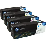 HP 4 HP Toner CC530A-CC533A 304A Multipack BK C M Y 4-farbig