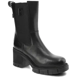 Schwarze Stiefeletten Nessi Elegante Damenschuhe Mit Absatz, 39