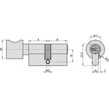 BASI BM5030-0520 Knaufzylinder 35/50 mm