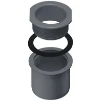 Inefa Ablaufstutzen zum Schrauben für Kastenrinne, PVC DN 75/NW