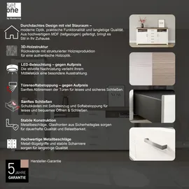 Set One by Musterring Sideboard York 55-B 185 x 95 x 45 cm weiß