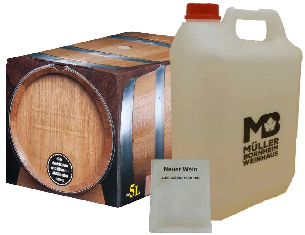 Weinhaus Müller Bornheim Pfalz roter Federweiser 7 % vol. 5 Liter Bag in Box