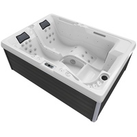 Tronitechnik Tronitechnik® Outdoor Whirlpool ELBA Außen Badewanne weiß 210cm x 150cm mit Heizung, Hydromassage, Bluetooth und Farblicht