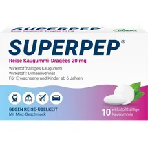 Hermes Arzneimittel Superpep Reise Kaugummi Dragees 20 mg 10 St