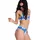 Roxy Bikini-Top Printed Essentials Athletic Tri Blau  XXL Cup B