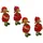 Dekohelden24 Dekofigur Erdbeere 2 x 3 x 6 cm Rot