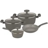 Michelino Nora Topf-Set 7-tlg. 2 x Bratentopf + Stieltopf + Bratpfanne petrol