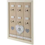Mondex Schlüsselhalter, Weiß, Holz, 1.5x30x40 cm, Garderobe, Schlüsselboards & -kästen