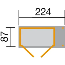 Weka Geräteschrank 2,24 x 0,87 x 2,16 m natur