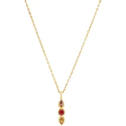 s.Oliver Damen Halskette 2038821 Silber 925 vergoldet mit Anhänger synth. Zirkon...