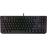 endorfy Thock TKL Red, Mechanische TKL-Tastatur, konfigurierbare RGB-Hintergrundbeleuchtung, mechanische Kailh Red-Schalter, langlebige PBT-Tastenkappen, abnehmbares Kabel, EY5A003