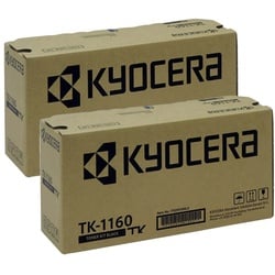 Kyocera Original TK-1160 Toner Schwarz Doppelpack (1T02RY0NL0)