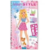 Trötsch Verlag Trötsch Malbuch mit Schablonen und Stickern Mein Style Romantik