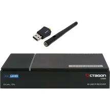 Octagon SX888 V2 4K UHD E2 Linux Smart TV Receiver + 600Mbit WLAN Stick - Schwarz