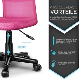 TRESKO Drehstuhl Kunststoff Pink