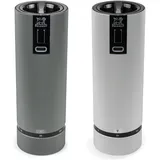 Peugeot Line Duo Electric Salzmühle 15 cm Grau befüllt