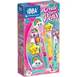 Kreativset CLEMENTONI "Idea, Deine Stift-Kreationen - Fantasy", bunt, Kreativsets, Kinder