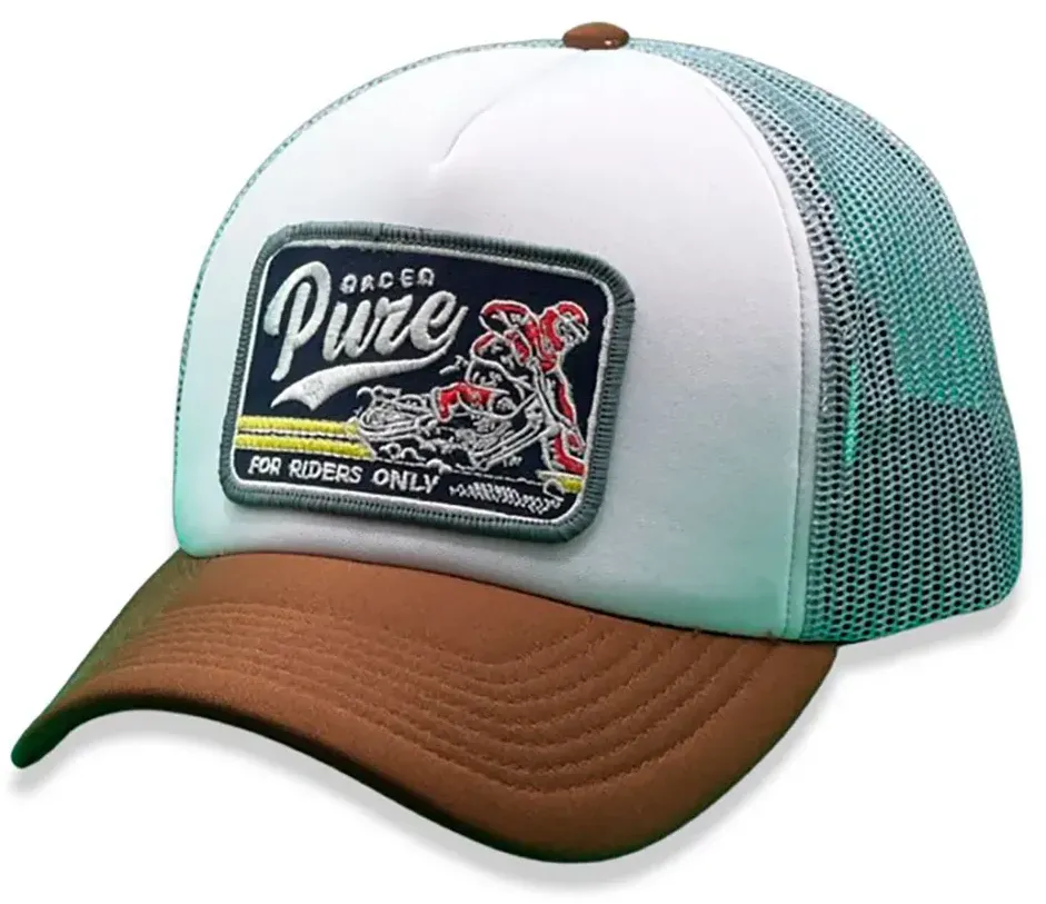 Pure Racer Eat Dust Kappe - White / Brown / Grey - ONE SIZE: