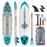 COOLCAA Stand Up Paddling Board mit Premium SUP Zubehör, Tragkraft bis 210kg, SUP Board für Erwachsene und Jugendliche Aller Niveaus