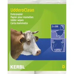 Kerbl Euterpapier, 2 x 200 Blatt/Pack für Trocken- und Nassreinigung weiß - 1579 - weiß