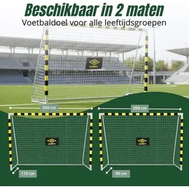 Umbro Fußballtor Schwarz/Gelb 300 x 200 x 90 cm