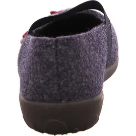 ROHDE Damen Hausschuh Filz Ballerina Blütenapplikation Ballerup 2228, Größe:41 EU, Farbe:Blau