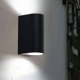 V-Tac Außenleuchte Aluminium 6,5x14,5 cm 2x RGB LED 3,5W schwarz