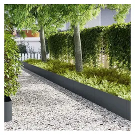 vidaXL Raseneinfassung 100 x 5 cm 20 Stück Anthrazit