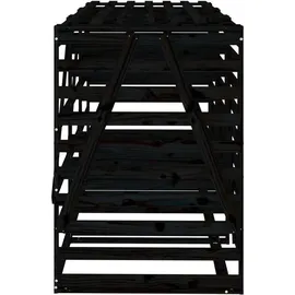 vidaXL Mülltonnenbox für 3 Tonnen 120 x 80 x 110 cm schwarz