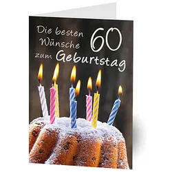 LUMA Geburtstagskarte 60. Kerzen DIN B6