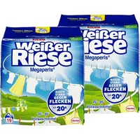 Weißer Riese Universal Megaperls Vollwaschmittel weiße Wäsche recycelbar 2x19 WL