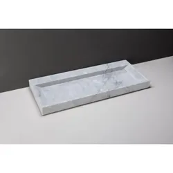 Forzalaqua Stein Waschbecken, BELLEZZA CARRARA MARMOR POLIERT 100,5X51,5X9CM