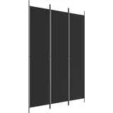 vidaXL Paravent Schwarz 150x220 cm Stoff