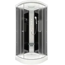 SeniorBad Duschkabine Fertigdusche Dusche Komplettkabine D10-03M1-EC 80x80 cm mit 2K Scheiben Versiegelung