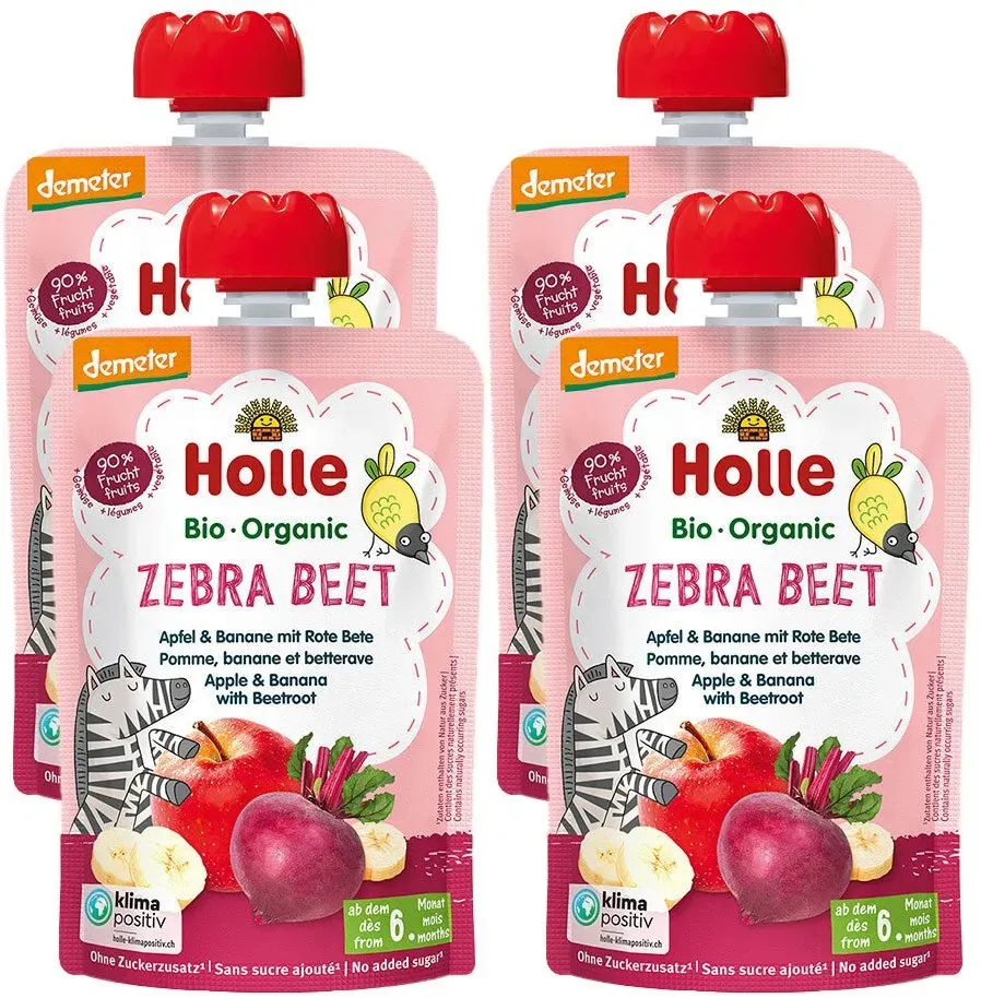 Holle Zebra Beet – Apfel & Banane mit Rote Bete