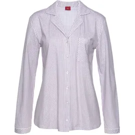 s.Oliver Damen Pyjamaoberteil bordeaux-gestreift Gr.32/34