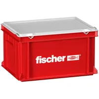 Fischer Handwerkerkoffer groß leer rot 400 x 300 x 237 mm