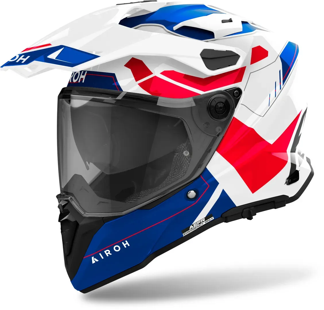 Airoh Commander 2 Reveal Motocross Helm, weiss-rot-blau, Größe XL für Männer