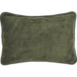 Dekokissen DONE. "Softie", grün (khaki, unifarben), B:40cm L:60cm, Polyester, Dekokissen_Sitzkissen_Kissenhüllen, Extra weiche und anschmiegsame Kissenhülle ohne Füllung, 1 Stück