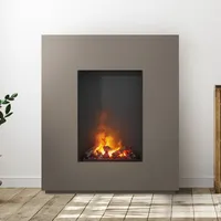 Noble Flame SUVA 950 BS [Opti-myst Elektrokamin mit Heizung]: Beigegrau - Schwarz, pulverbeschichtet