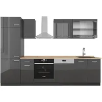 Vicco Küchenzeile R-Line 300 cm Anthrazit Hochglanz