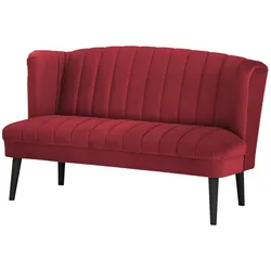 Twist Küchensofa  Samt Rina ¦ rot ¦ Maße (cm): B: 156 H: 92 T: 76