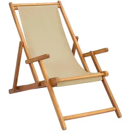 vidaXL Liegestuhl 1 St. 0 x 0 x 0 cm beige