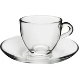 Pasabahce 6er Set Basic Espresso Tassen Set 90ml Kaffeeset transparent