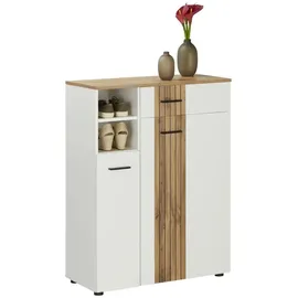 Uno Sparks 80 x 106 x 38 cm 2-türig, 1 Schubkaste, 1 offene Fächer, Softclose weiß