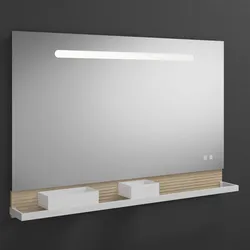 burgbad Fiumo Lichtspiegel 120x87,6 cm mit LED-Beleuchtung, Spiegel,