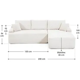 Juskys Sofa Coredo - Dekokissen - Creme