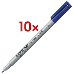Staedtler 10x Universalstift »Lumocolor non-permanent« blau